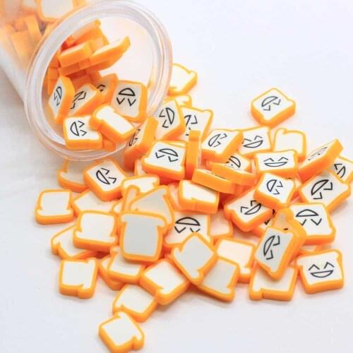 200/50g Cartoon Mini Bread Slices Polymer Hot Clay Sprinkles For Crafts Filling Accessories DIY Scrapbooking Phone Decor