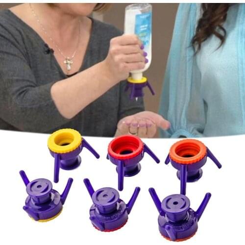 6PCS Toss It Bottle Cap Stand Kit Plastic Bottle Holder Leakproof Caps Bracket Useful Sets Inverted Cover Flip-it Shampoo X2Y1