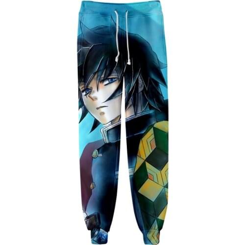 Anime role play Demon Slayer 3d Printed T-shirts Pants Tanjiro Kamado Anime Sweatpants Fashion Harajuku Casual Men/Women Pants