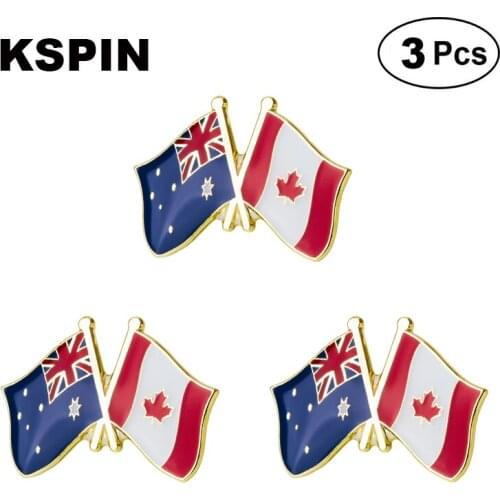 Australia Canada Frendship Lapel Pin Brooches Pins Flag badge Brooch Badges