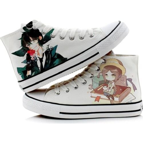 Unisex Anime Identity V Emily Dale 3D hand-painted Shoes Identity V Lydia Freddy Riley Canvas shoes plimsolls rope soled shoes