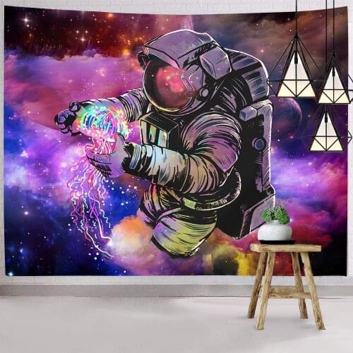 Colorful mandala wall hanging tapestry hippie psychedelic carpet disguise astronaut personality wall covering tapestry