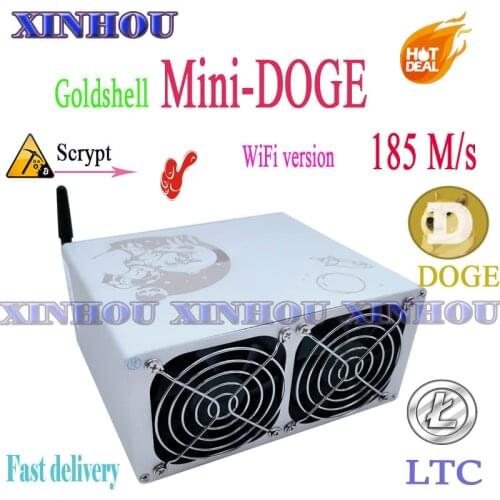 In stock Goldshell Mini DOGE WiFi version 185M Scrypt Dogecoin LTC miner Better than Asic KD-BOX LB-BOX CK-BOX HS-BOX LT5 L3 A4