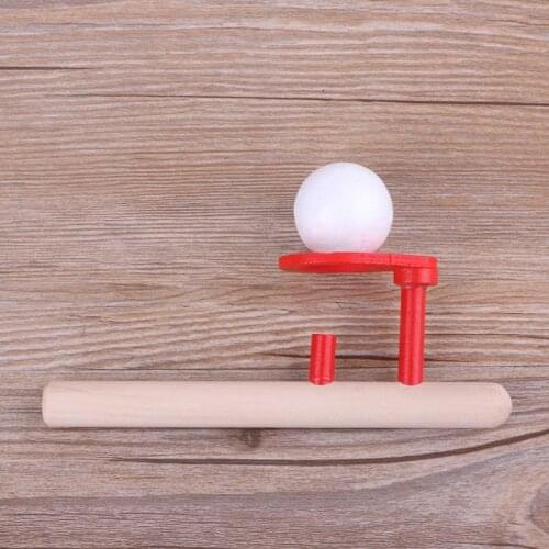 Foam Ball Floating Game Blowing Air Toys Wooden Handle Whistle Children Educational Puzzle Toy Q6PD