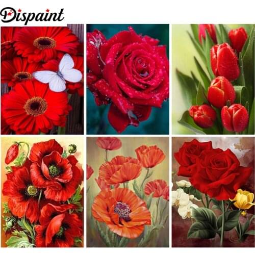 Dispaint 5d Diamond Painting Full Square/Round "Flower landscape" Picture Of Rhinestone DIY Diamond Embroidery Home Decor