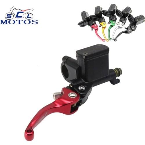 Sclmotos- CNC Motorcycle Brake Master Cylinder Lever Pump (Right Side) For Honda CRF Kawasaki KLX RMZ Dit Pit Bike Moped Racing