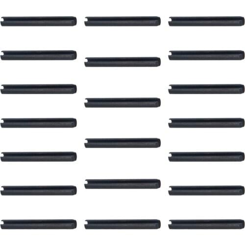 Mromax 20pcs Elastic Cylindrical Pin Spring Steel Blackened 3.5mmx25mm Home Improvement Hardware Fastener Cylindrical Pin