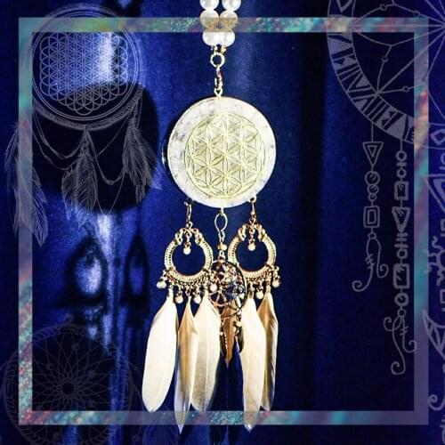 Natual Stone Chip Gravel 7 Chakras Home Window Long Decor Ornament Yoga OM Healing Orgone Energy Car Hanging Decorations Jewelry