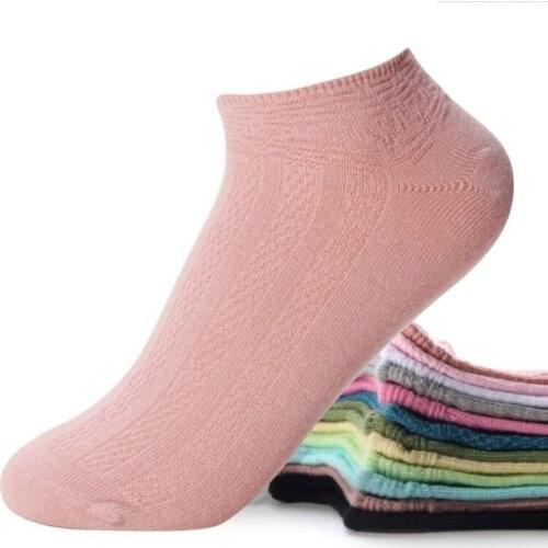 6 Pairs High Quality Womens Socks Solid Color Female low Short Ankle Socks slippers for summer meias Pink Black White
