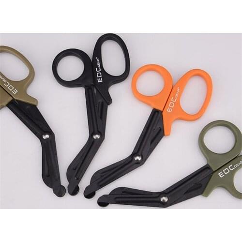 Wholesale Thicken emergency medical team Survival rescue scissors Canvas scissors