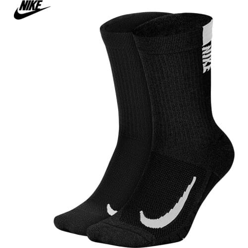 Original Nike Multiplier Crew (2 Double) Unisex Socks-Black SX7557-010