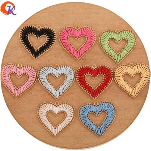 Cordial Design 30Pcs 36*38MM Jewelry Accessories/Earring Findings/DIY Pendant/Heart Shape/Jewelry Making/Hand Made/Wire Charms