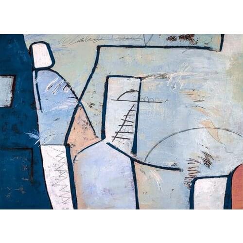 Modern Kids Room Wall Decor Cartoon Girl Face Picture Art 100% Hand Painted Abstract Colorful Acrylic Paintings Canvas Wall Art