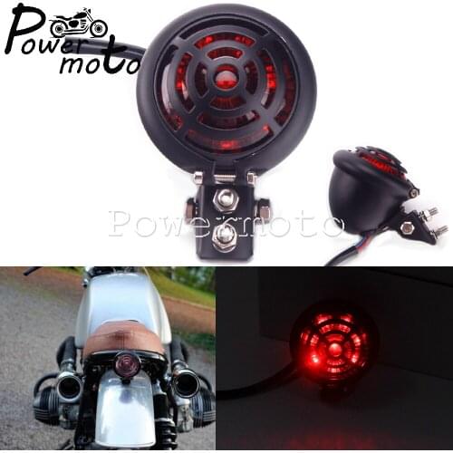 Retro LED Rear Brake Stop Light Bates Style Taillight for Harley Cafe Racer Bobber Chopper Honda Triumph Scrambler BMW Custom