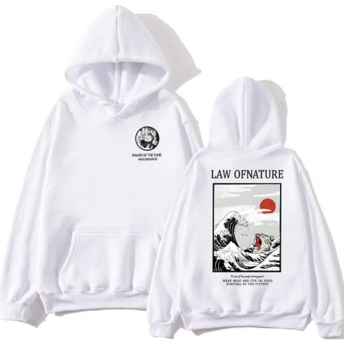 Hooded sweater sweater men and women fleece harajuku waves cat male street clothes harajuku hip-hop leisure long-sleeved shirt