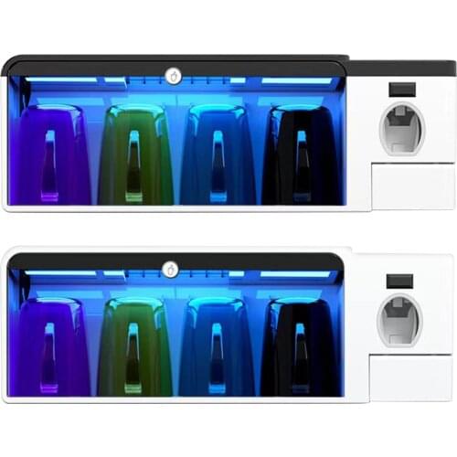 UV Toothbrush Holder Toothbrush Sanitizer Wall Mounted Electric UV Toothbrush Holder Toothbrush Organizer Sterilizer