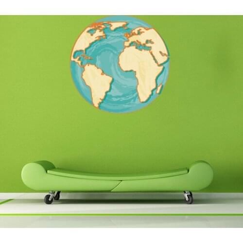 Global DIY Earth Sticker DIY Cartoon Wedding Decor Vinyl Waterproof Wall Sticker Baby Room Wallpaper Wall Decal
