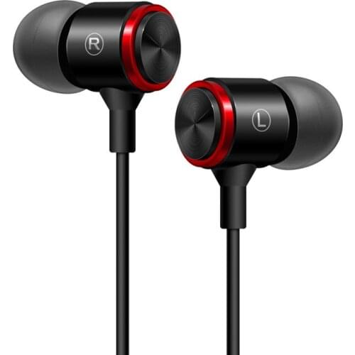 In Ear 3.5mm Wire Super Bass Earphone Headset with Microphone Metal Subwoofer Computer PC Gaming Headset Sport Earphone