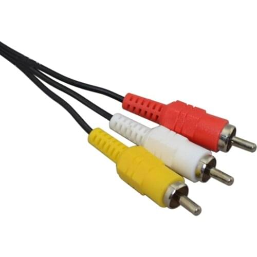 High Quality 1.8m/6Feet RGB Scart To 3 RCA Video Cable For NES For FC 270B