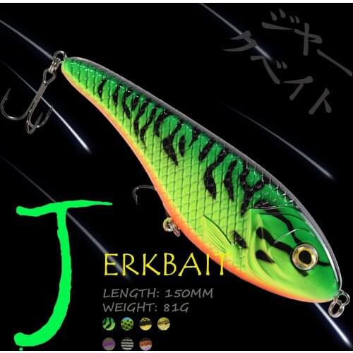 WALK FISH Jerkbait Sinking Hard Baits VIB 150MM 81G Slow Jerk Baits Fishing Lure Wobbler Pike Bass Troute Muskies Fishing Tackle