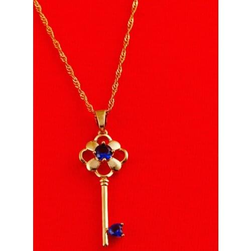 Hot Sell Heart Austrian Key Necklaces Pendants Elegant Charm Wedding Necklace Women Jewelry