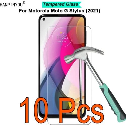 10 Pcs/Lot For Motorola Moto G Stylus 5G (2021) 6.8" 9H Hardness 2.5D Toughened Tempered Glass Film Screen Protector Guard