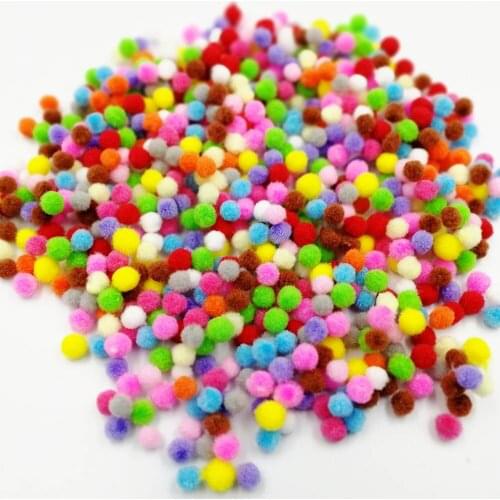 100-650pcs 8/10/15/20/25/30mm Mini Fluffy Pompom Mixed Color Soft Pom Pom Balls For Wedding Home Decoration DIY Toys Craft