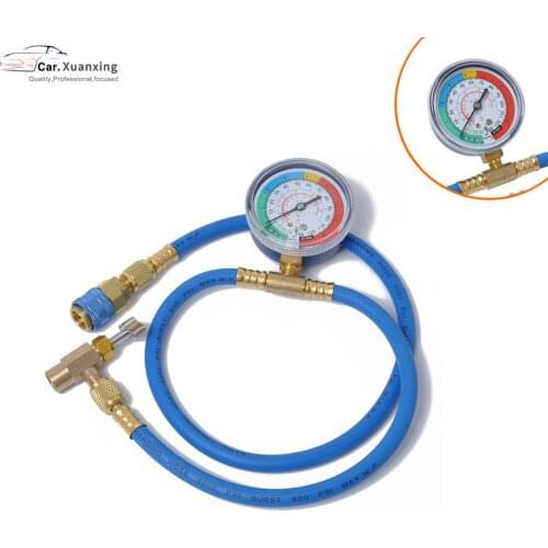 134A fluoride table Fluorine table refrigerant pressure gauge car air conditioning and fluoride pipe refrigerant filling pipe