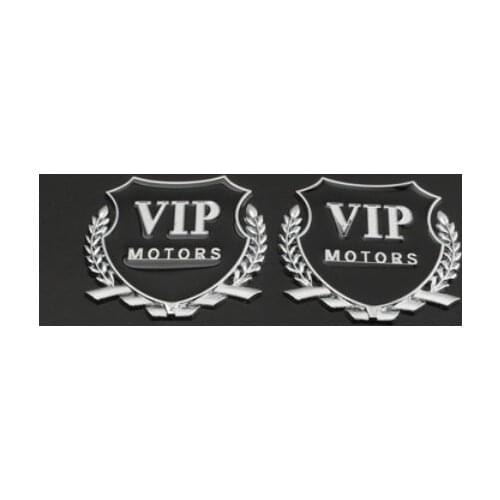 2Pcs 3D New Auto Modified Metal JP Luxury VIP Car Trunk Side Seal Decal Badge Car Accessories