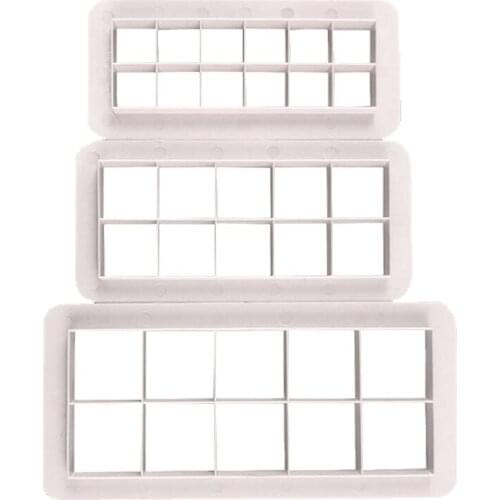 3Pcs Biscuit Cake Gummy Printing Mold Lattice Hollow Embossing Bread Cream Dessert Border Making Kitchen Baking Decoration Tools