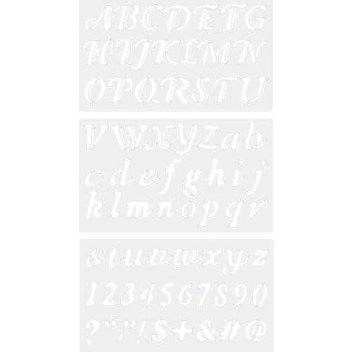 3 Packs Reusable Letter Stencils for Painting on Wood, Stencil Letters Set Decor for Your Home
