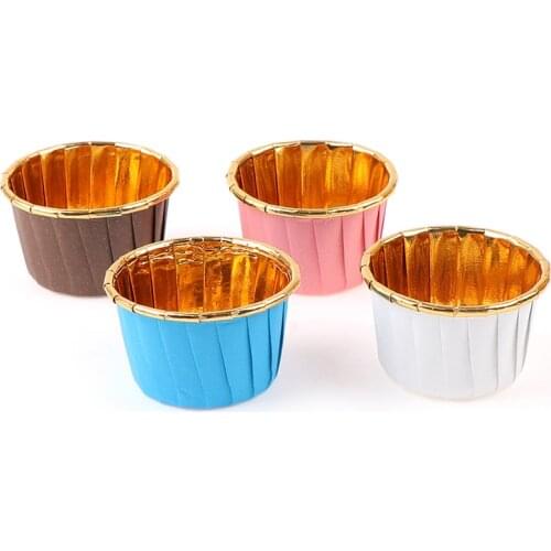 50PCS Mini Muffin Cupcake Liner Cake Wrappers Baking Cup Tray Case Cake Paper Cups Pastry Tools Party Supplies 5*3.8cm*3cm
