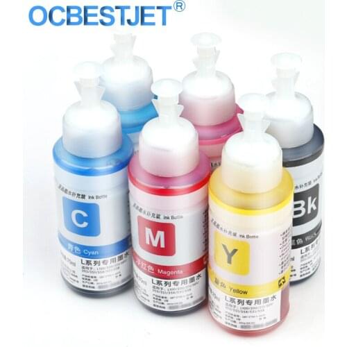 6Colors/Set New Improved Universal Ink Refill Dye Ink For Epson All Inkjet Printer Refill Ink 70ML/Bottle (BK C M Y LC LM)