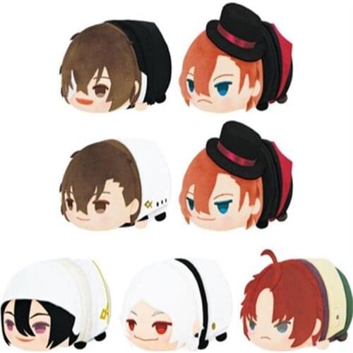 Anime Bungo Stray Dogs 21 CM Big Mochi-mochi Mascot Dolls Japan Dead Apple Dazai Osamu Akutagawa Ryunosuke Cute Gift Stuffed Toy