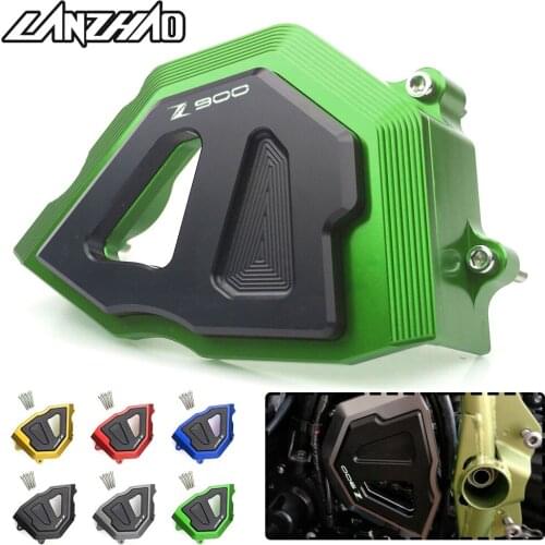 CNC Aluminum Motorcycle Front Sprocket Cover Chain Guard Crash Protector Slider Green Red Blue Black for Kawasaki Z900 2017 2018
