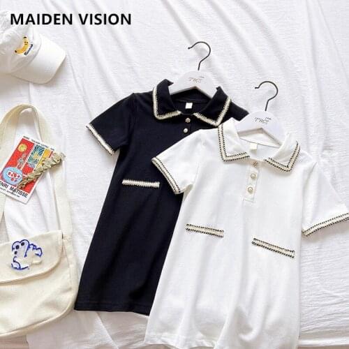 3-12yrs kids dresses for girls 2021 summer polo shirt dress Baby girls clothes childrens dress Leisure sport baby girl outfit