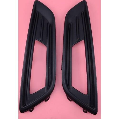 DWCX 1Pair Black ABS Car Fog Light Grille Panel Cover Bezel 15A299-AA fit for Ford Focus Hatchback Estate Turnier 2015-2017 2018