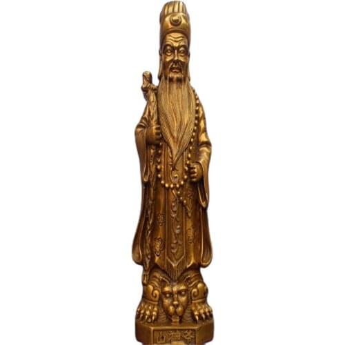 China Brass mountain deity statue Fengshui worship Deity Statue