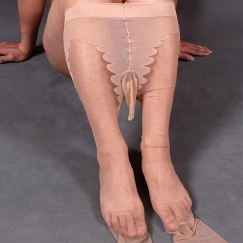 SHENGRENMEI Sissy Collants Tights Mens JJ Cover Ultra-thin Silk Stockings Man Gay Exotic Lingerie Sexy Pantyhose Dropshipping