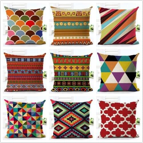 Colorful Wave Cushion Cover Geometric Throw Pillow Case for Home Chair Sofa Decoration Square Pillowcases