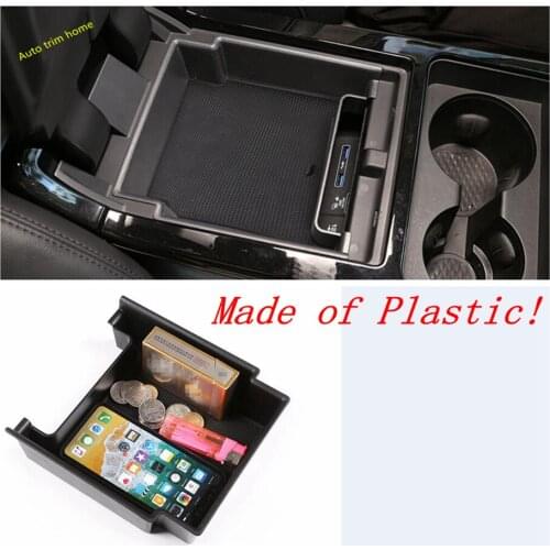 Lapetus Central Storage Pallet Armrest Container Box Cover Kit For Land Rover Range Rover Evoque L551 2020 2021 Black Plastic