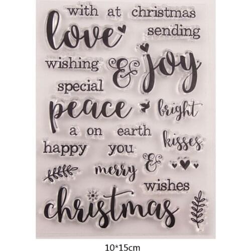 Merry Christmas Silicone Clear Seal Stamp DIY Scrapbooking Embossing Photo Album Decorative Paper Card Craft Art Handmade Gift