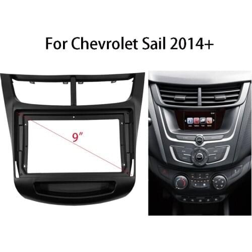 Car Radio Frame Kit For Chevrolet Sail 2014+ Auto Stereo Refit Plastic Panel Mounting Bezel Faceplate Center Console Holder