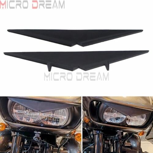 2015-2021 Motorcycle Headlamp Eyebrow Eyelid Upper Tip Trim Cover For Harley Road Glide FLTRK FLTRUSE FLTRXSE FLTRU FLTRXS FLTRX