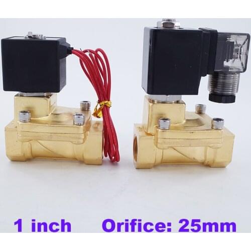 Normally Closed 2 way Pilot Diaphragm Brass electric 12v dc 24V 220V water pneumatic Solenoid Valve 1" BSP 25mm PX-25 wire lead