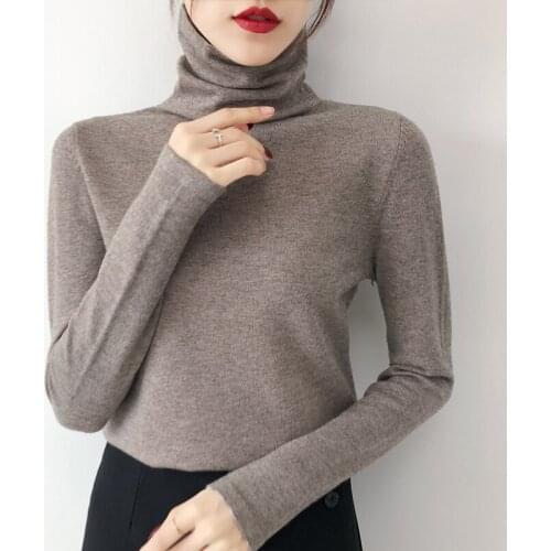 New autumn and winter womens fashion popular sweater bottomed shirt womens interior with foreign style knitted top
