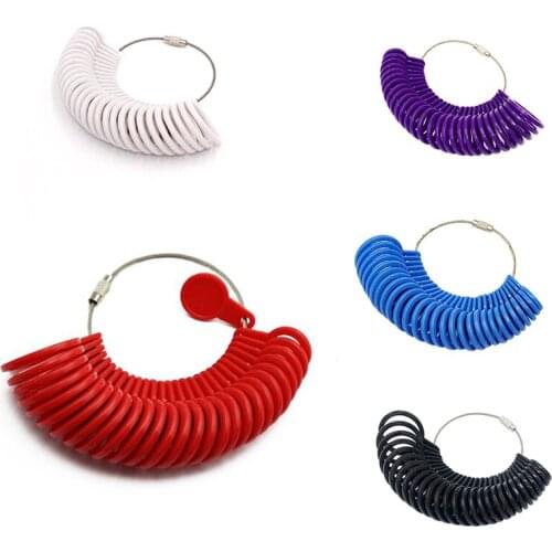 Professional Plastic Measuring Gauge Ring Sizer Finger Gauge with US size Measuring Jewelry Tool Set