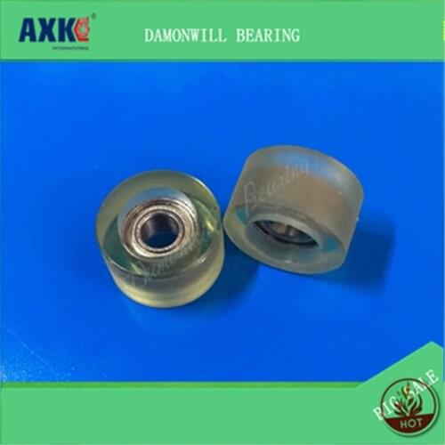 Rubberized wheel 5*17*10MM PU plastic coated rubberized bearing pulley nylon wheel track roller rubberized 4PCS 5X17X10MM 625ZZ