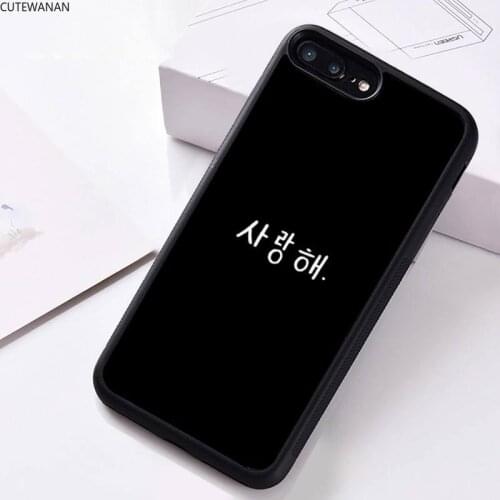 Korean aesthetic text letter Phone Case Rubber For iphone 12 11 Pro Max Mini XS Max 8 7 6 6S Plus X 5S SE 2020 XR cover