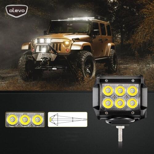 LED Work Light Led Bar Off Road Accessories 12V 24V 32V Fog Lights 6000K 18W Led Beams Headlight Offroad Motorcycle Car Lamp